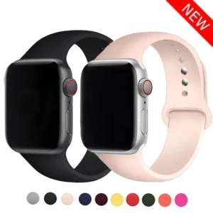 Sport Silicone For Apple Watch Ultra Band 49mm 40mm 44mm 42/38mm Soft rubber Bracelet iWatch series 9 8 7 6 SE Strap